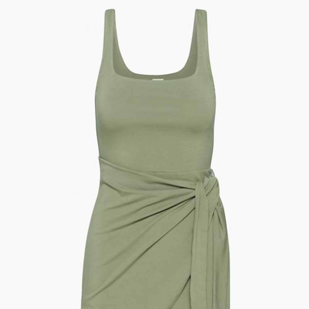 Aritzia Wilfred Saturn Mini Dress in Sage